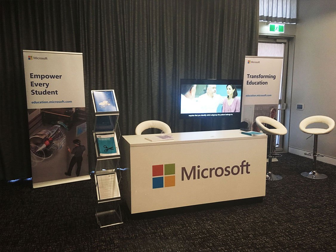 Microsoft Misc stand at Sydney CBD