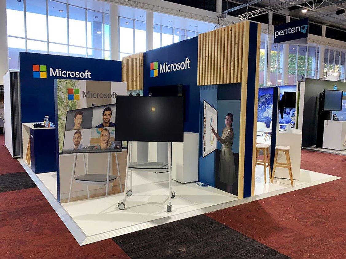 Microsoft trade show booth in Canberra