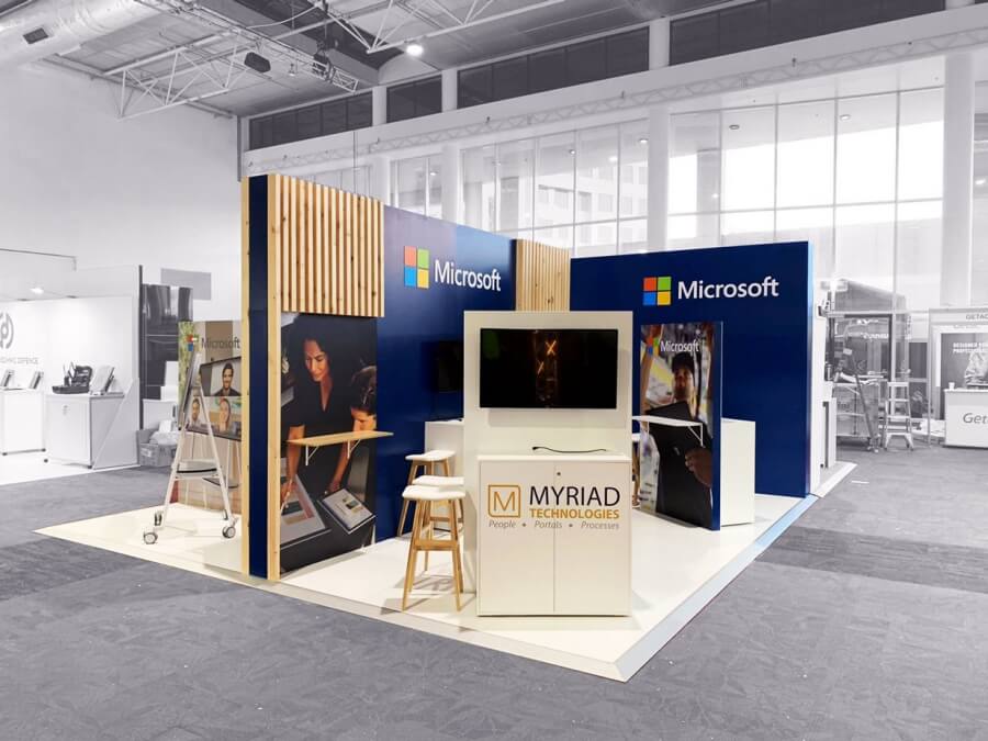Microsoft custom expo booth in Canberra