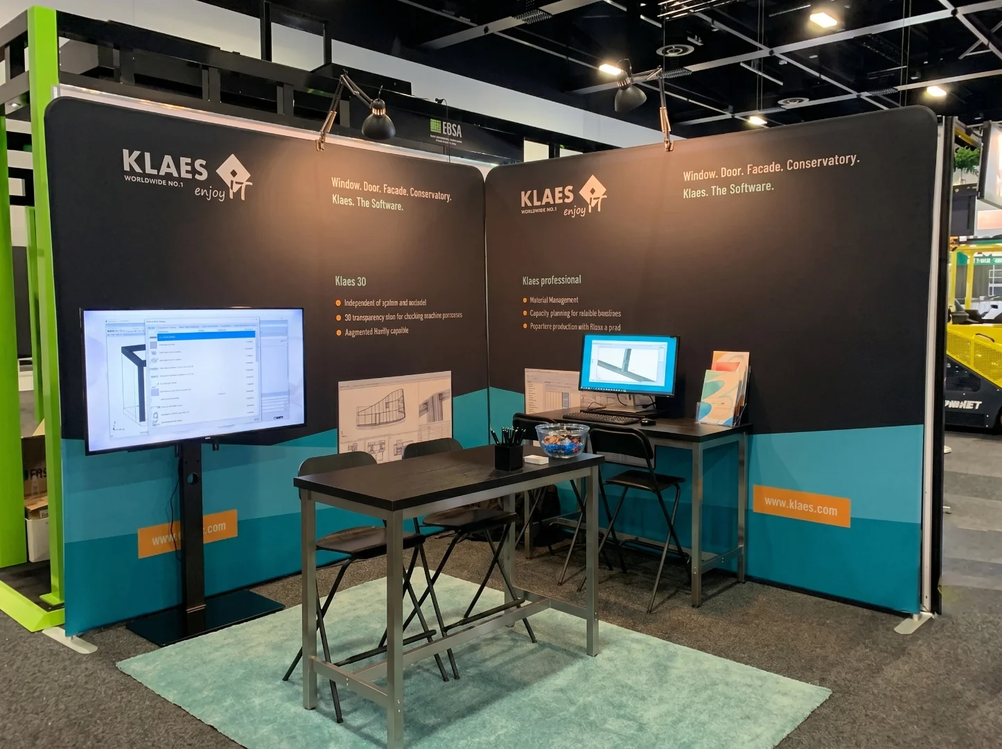 Klaes modular fabric exhibition booth by UCON Exhibitions